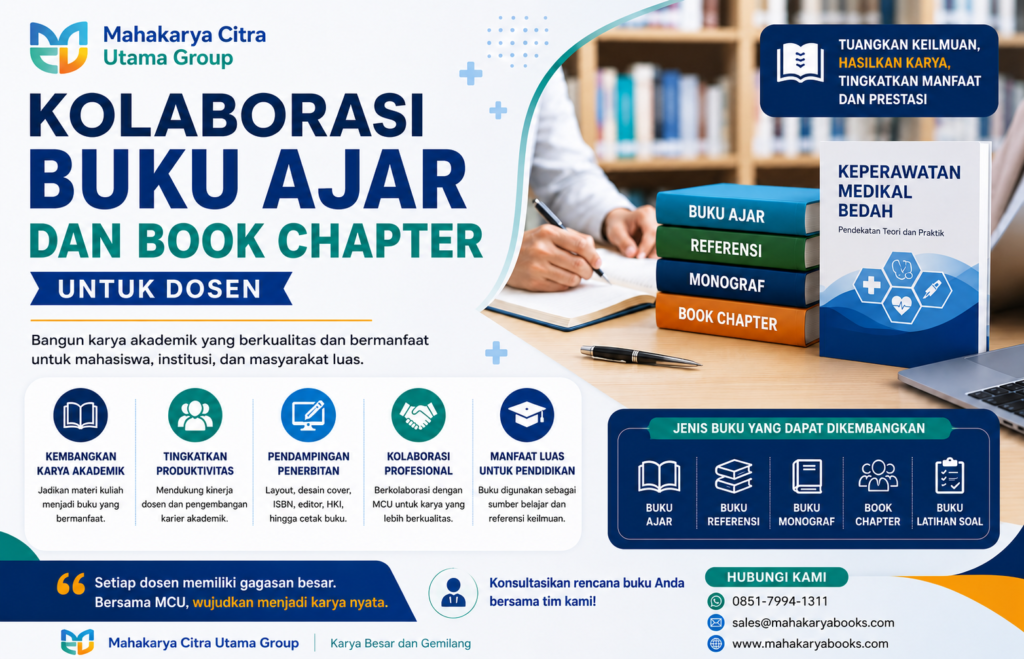 Kolaborasi penulisan buku ajar dan book chapter untuk dosen kesehatan